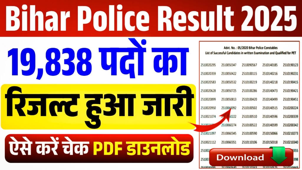 Bihar Police Constable Result 2025