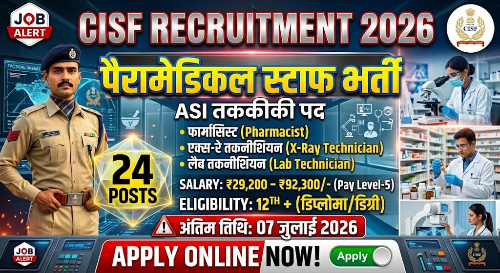 CISF Para Medical Staff Recruitment 2026