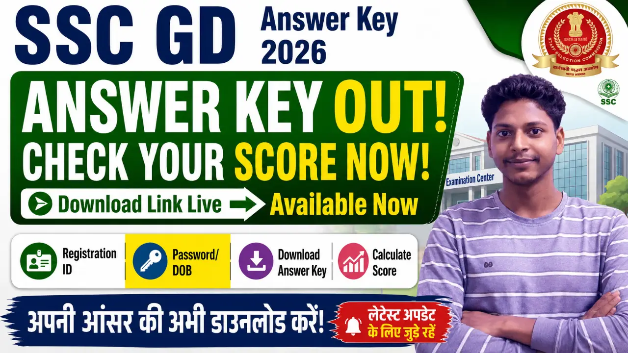 SSC GD Answer Key 2026 Out, Response Sheet PDF Download & Objection Link 1 SSC GD Answer Key 2026